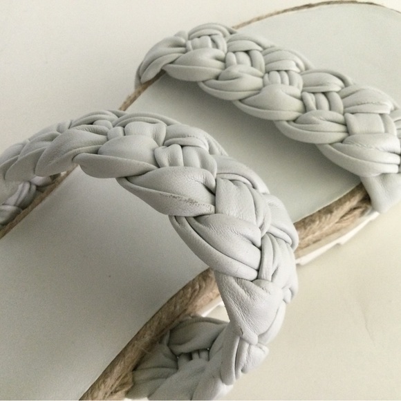 Marc Fisher LTD Jaimee Espadrille Slide Sandal In White Leather Size 7 M - Picture 11 of 11